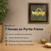 7 Running Horses on Raw Pyrite Frame for Vastu & Wealth | Premium Golden Wall Decor for Home & Office