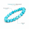 Turquoise Blue Bracelet for Healing, Protection & Positive Energy | Natural Crystal Bracelet for Men & Women