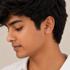 Premokshi 925 Sterling Silver Om Stud Earrings for Women (S-ER115)