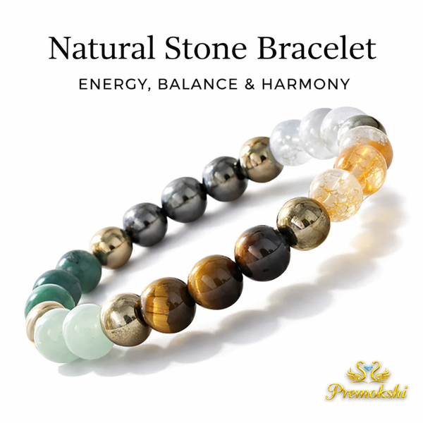 Dhan Yog Bracelet for Wealth, Prosperity & Success | Natural Crystal Healing Bracelet for Men & Women | Money Attraction Energy Bracelet