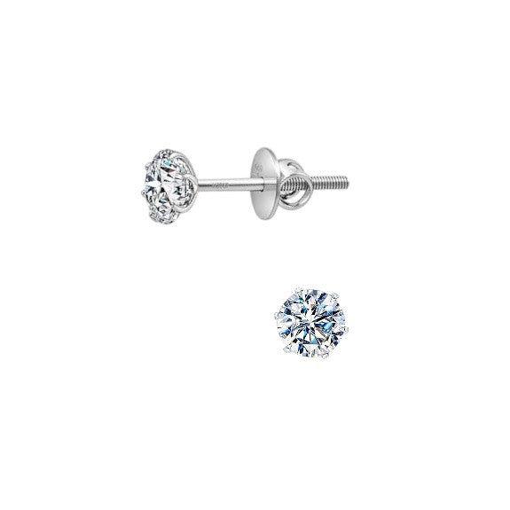 Premokshi 3mm 925 Sterling Silver Stud Earrings (S-ER103-3MM)