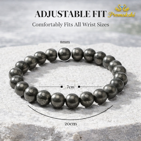 Pyrite Bracelet for Wealth & Success | Natural Crystal Healing Bracelet for Men & Women | Money Attraction Stone Bracelet