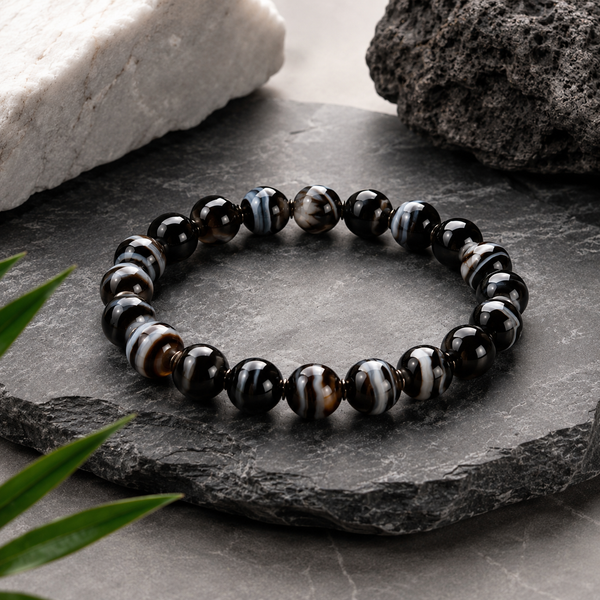 Sulemani Hakik Bracelet for Protection, Strength & Positive Energy | Natural Healing Stone Bracelet for Men & Women