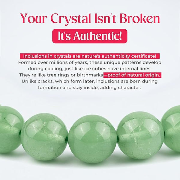 Green Aventurine Bracelet for Luck, Growth & Prosperity | Natural Crystal Healing Bracelet for Men & Women