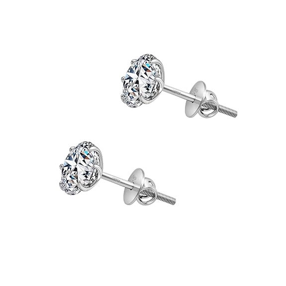 Premokshi 6mm 925 Sterling Silver Stud Earrings (S-ER103-6MM)