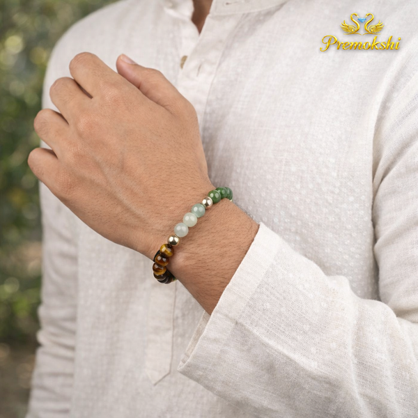 Dhan Yog Bracelet for Wealth, Prosperity & Success | Natural Crystal Healing Bracelet for Men & Women | Money Attraction Energy Bracelet