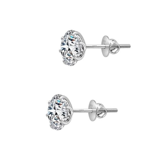 Premokshi7mm 925 Sterling Silver Stud Earrings (S-ER103-7MM)