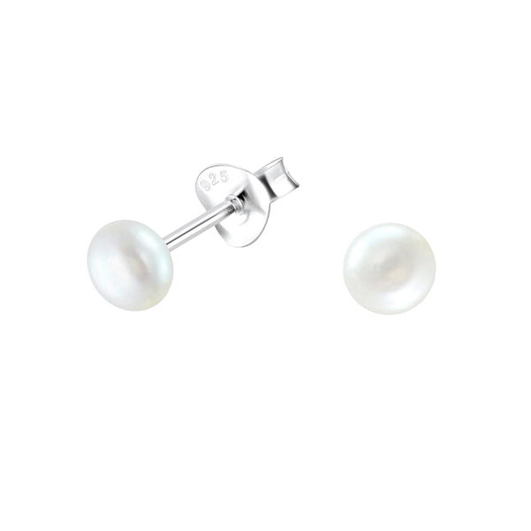 Premokshi 4mmFresh Water Pearl 925 Sterling Silver Stud Earrings (S-ER101-4MM)