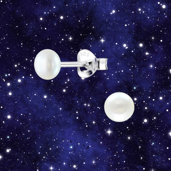 Premokshi 4mmFresh Water Pearl 925 Sterling Silver Stud Earrings (S-ER101-4MM)