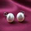 Premokshi 8mmFresh Water Pearl 925 Sterling Silver Stud Earrings (S-ER101-8MM)