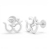 Premokshi 925 Sterling Silver Om Stud Earrings for Women (S-ER115)