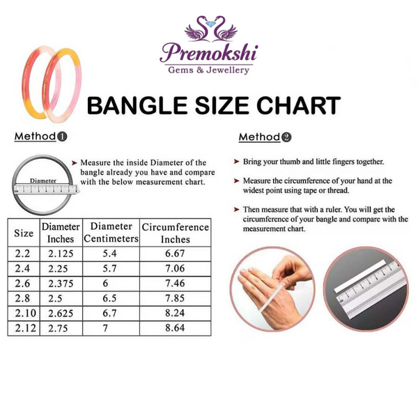 Premokshi Pure 22-karat Yellow Pola Bangles (Set of 2pcs) B101-RED