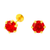 Premokshi 5.5mm Pure 14-Karat Gold Ear Stud (G-EAR102-5.5MM-RED)