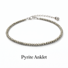 Premokshi Raw Pyrite Anklet – Stone of Wealth, Protection & Success