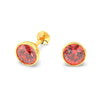 Premokshi 5mm Pure 14kt Gold Ear Stud (G-EAR101-5MM-RED)