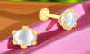 Premokshi 6mm Pure 14-Karat Gold Swarovski Pearl Ear Stud (G-EAR103-6MM)