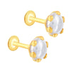 Premokshi 6mm Pure 14-Karat Gold Swarovski Pearl Ear Stud (G-EAR103-6MM)