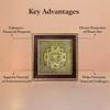 Golden Shree Yantra on Natural Pyrite Frame – Vastu Decor