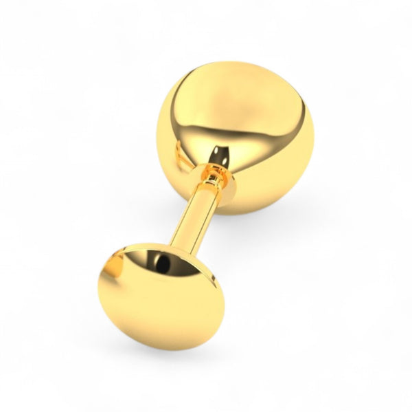 14Kt Pure Yellow Gold Red Cubic Zirconia (CZ) Stone Nose Pin 4MM with Purity Certificate (G-NPS101-RED-4MM)