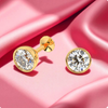 Premokshi 5mm Pure 14-Karat Gold Ear Stud (G-EAR101-5MM-WHITE)