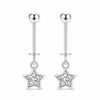 925 Silver Star Helix Hanging Earrings