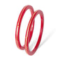 Pure Yellow Gold 22kt (916) Red Pola Bangles for Womens & Girls (Set of 2pcs) B101-RED