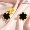 Premokshi 5.5mm Pure 14-Karat Gold Ear Stud (G-EAR102-5.5MM-BLACK)