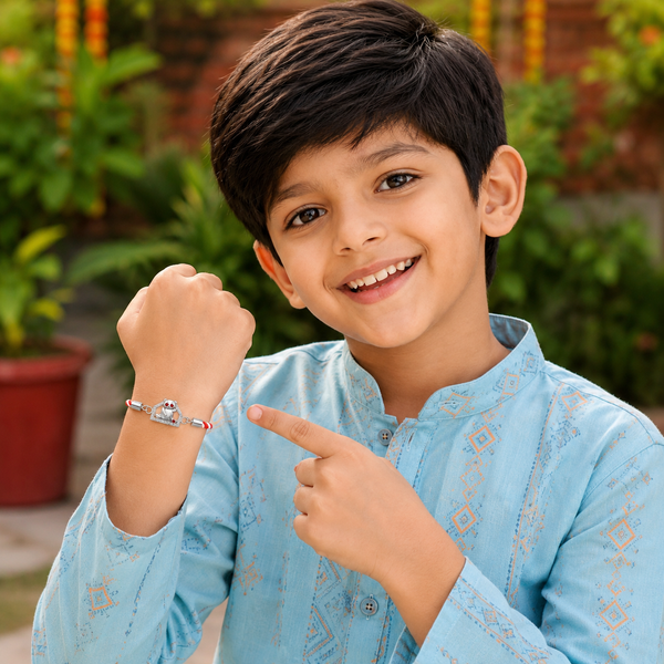 925 Sterling Silver Panda Rakhi for Brother | Premium Designer Raksha Bandhan Rakhi
