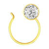 Premokshi 14-Karat Pure Gold Nose Pin for Women & Girls | Elegant Wire Design | Certificate Included