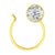 Premokshi 14-Karat Pure Gold Nose Pin for Women & Girls | Elegant Wire Design | Certificate Included