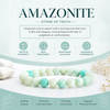 Amazonite Bracelet for Calmness, Communication & Positive Energy | Natural Crystal Healing Bracelet for Men & Women