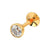 Premokshi 3.5mm Pure 14kt GoldNose Pin (G-NPS101-WHITE-3.5MM)