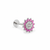 925 Sterling Silver Pink Floral Nose Pin for Women
