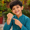925 Sterling Silver Smiley Rakhi for Brother | Premium Raksha Bandhan Rakhi