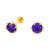 Premokshi 5.5mm Pure 14-Karat Gold Ear Stud (G-EAR102-5.5MM-BLUE)