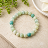 Amazonite Bracelet for Calmness, Communication & Positive Energy | Natural Crystal Healing Bracelet for Men & Women
