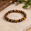 Brown Tiger Eye Bracelet for Strength, Focus & Protection | Natural Healing Stone Bracelet for Men & Women