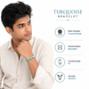 Turquoise Blue Bracelet for Healing, Protection & Positive Energy | Natural Crystal Bracelet for Men & Women