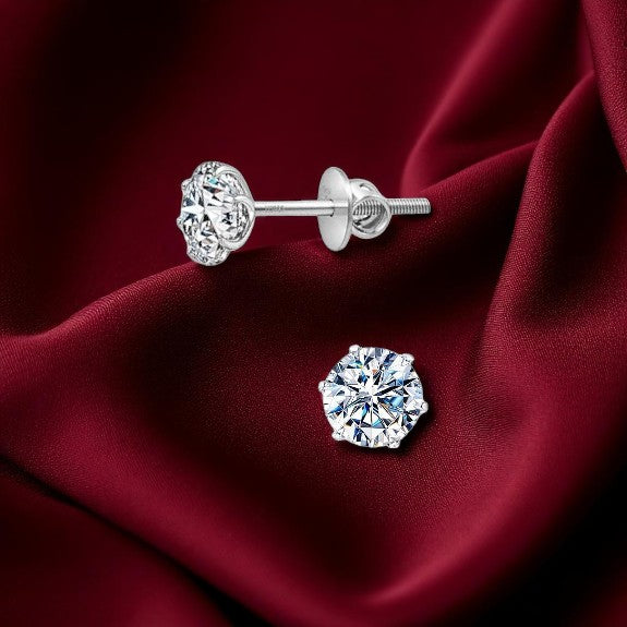 Premokshi  925 Sterling Silver Stud Earrings (925-EAR103-4MM)