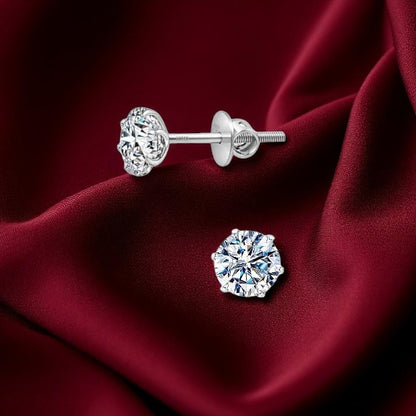 Premokshi  925 Sterling Silver Stud Earrings (925-EAR103-4MM)