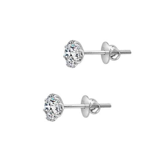 Premokshi  925 Sterling Silver Stud Earrings (925-EAR103-4MM)