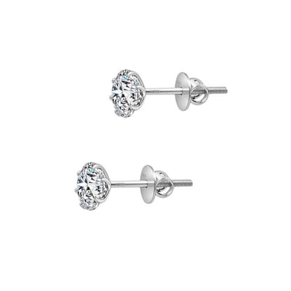 Premokshi  925 Sterling Silver Stud Earrings (925-EAR103-4MM)
