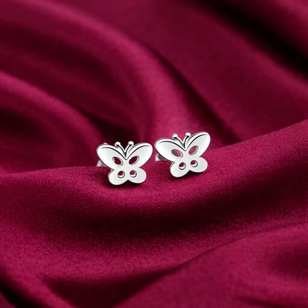 Premokshi Butterfly 925 Sterling Silver Stud Earrings (925-EAR110)