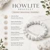 Howlite Bracelet for Calm Mind, Stress Relief & Emotional Healing | Natural Stone Bracelet for Men & Women
