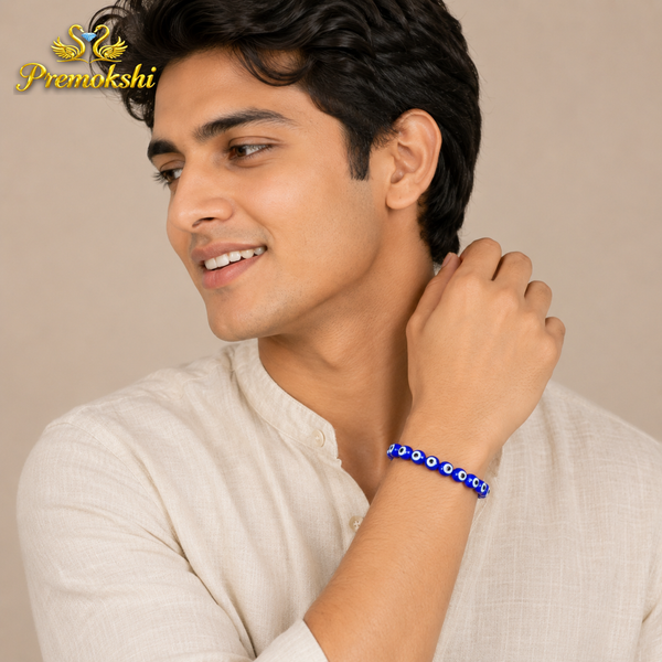 Evil Eye Bracelet for Protection, Good Luck & Negative Energy Shield | Adjustable Bracelet for Men & Women