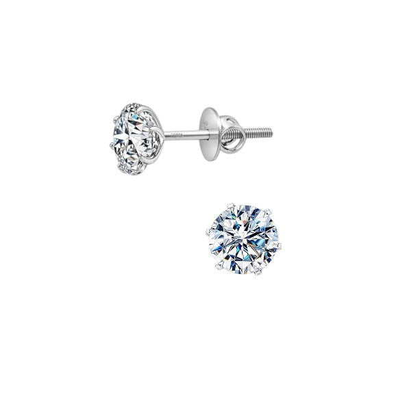Premokshi  925 Sterling Silver Stud Earrings (925-EAR103-5MM)
