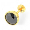 Pure Yellow Gold Stud Earring For Man and Boys (G-EAR101M-5MM-BLACK)