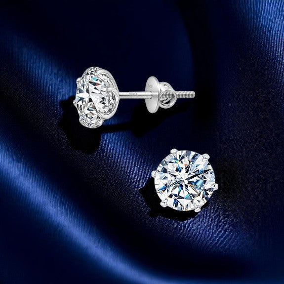 Premokshi7mm 925 Sterling Silver Stud Earrings (S-ER103-7MM)