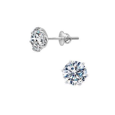 Premokshi  7mm 925 Sterling Silver Stud Earrings (S-ER103-7MM)