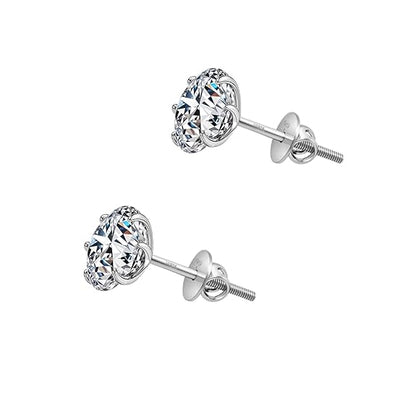 Premokshi  925 Sterling Silver Stud Earrings (925-EAR103-7MM)